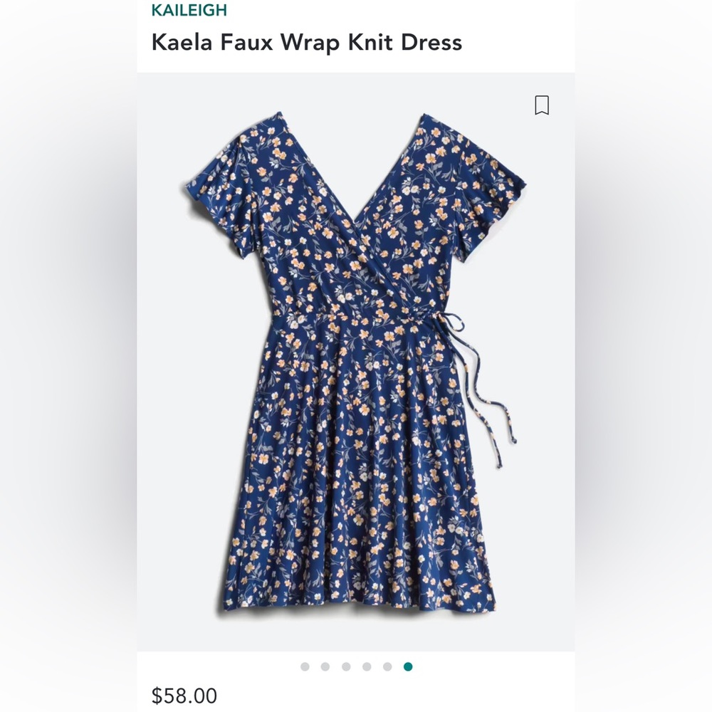 Kaileigh - Kaela Faux Wrap Knit Dress